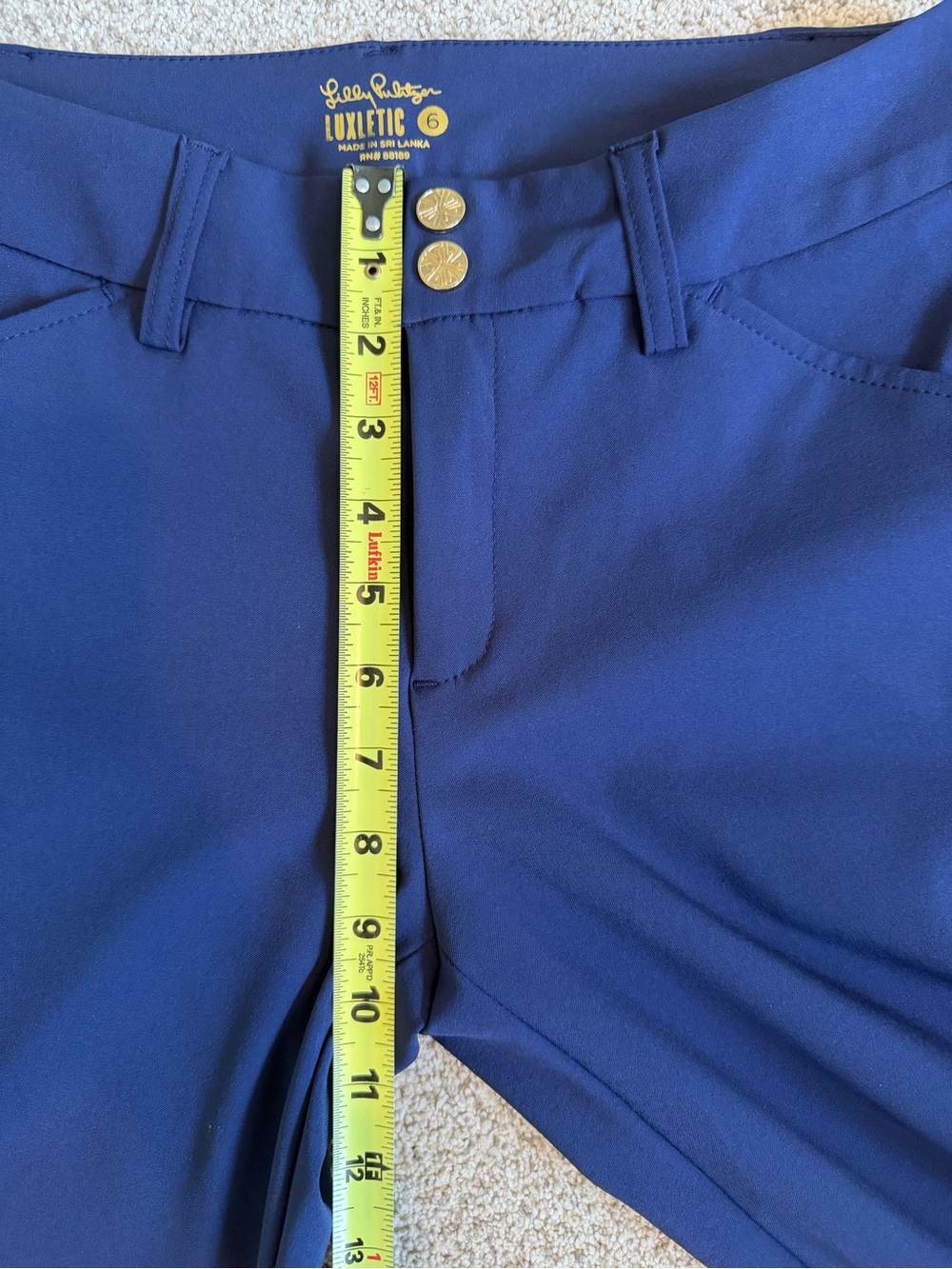 Lilly Pulitzer Luxletic Cameron Navy Skinny Performance Pants Stretch Preppy - Picture 10 of 11